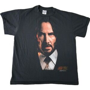 John Wick Chapter 4 Keanu Reeves Double-Sided Movie Tshirt Size XL Promo